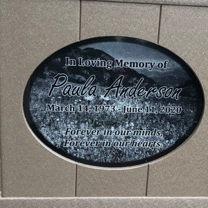 48 Memorial Bench with 8.5x11 laser engraved Stone Inlay image 10