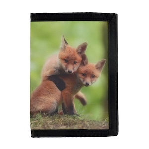 Cartera con animales salvajes, alces, monos, pandas, pandas rojos, tigres, lobos, zorros, ciervos/Disponible con todo tipo de animales salvajes