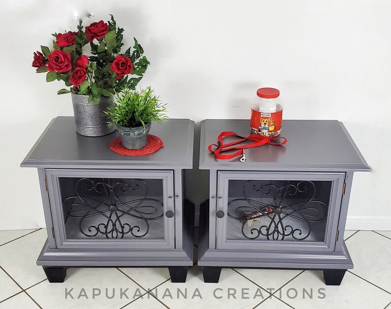 Pet Crate Table / Dog Crate / Table / Grey / Functional / Etsy