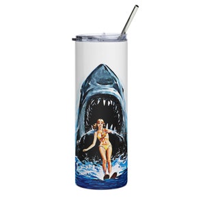Jaws 2 Sequel Vintage Movie Poster Art -  Stainless Steel Tumbler