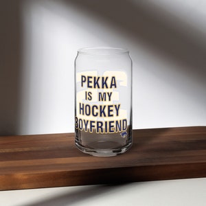 Il mio ragazzo di hockey Scegli il tuo giocatore - Vetro a forma di lattina