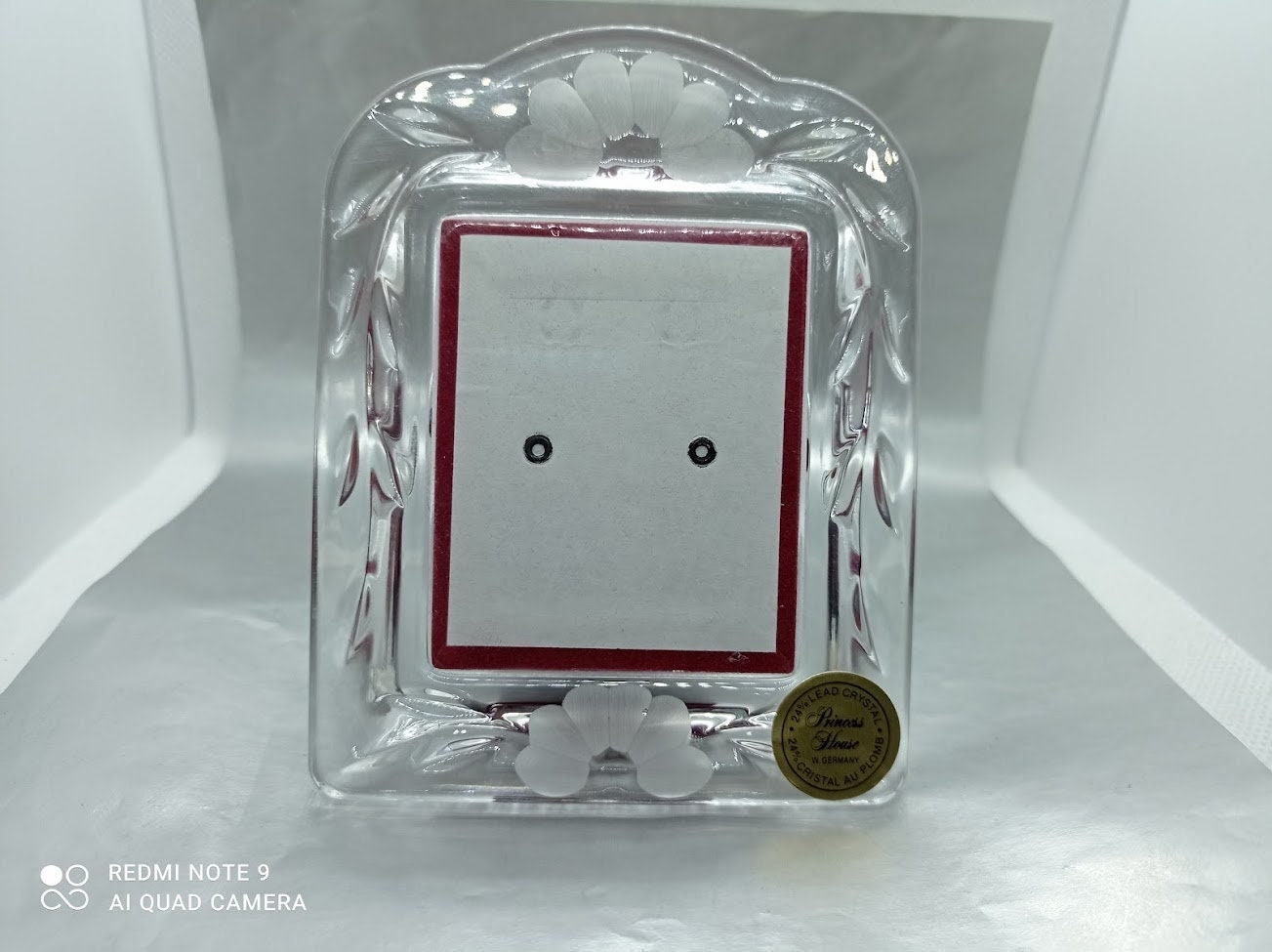 Photo Cadre Pbo 24%.crystal Frame. Cadre Photo en Cristal. Déco Cristal Fleurs Cadeau Mariage.couple