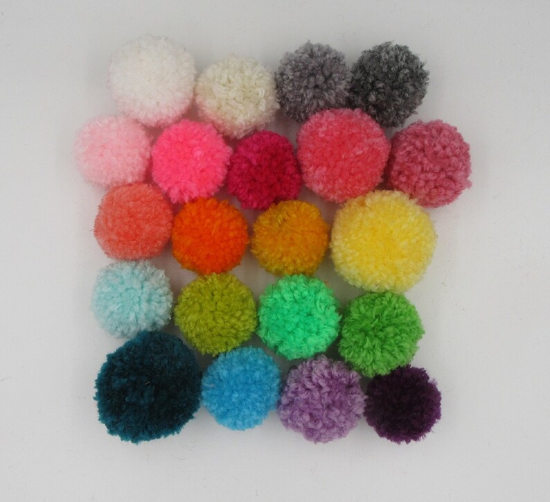 Mix and Match Assorted Single Color Pom Poms Handmade Pom Etsy