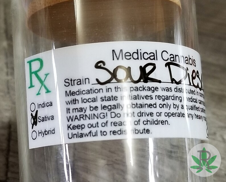 MMJ Glass Stash Jar Dry Erase Medical Marijuana Label 420 Etsy