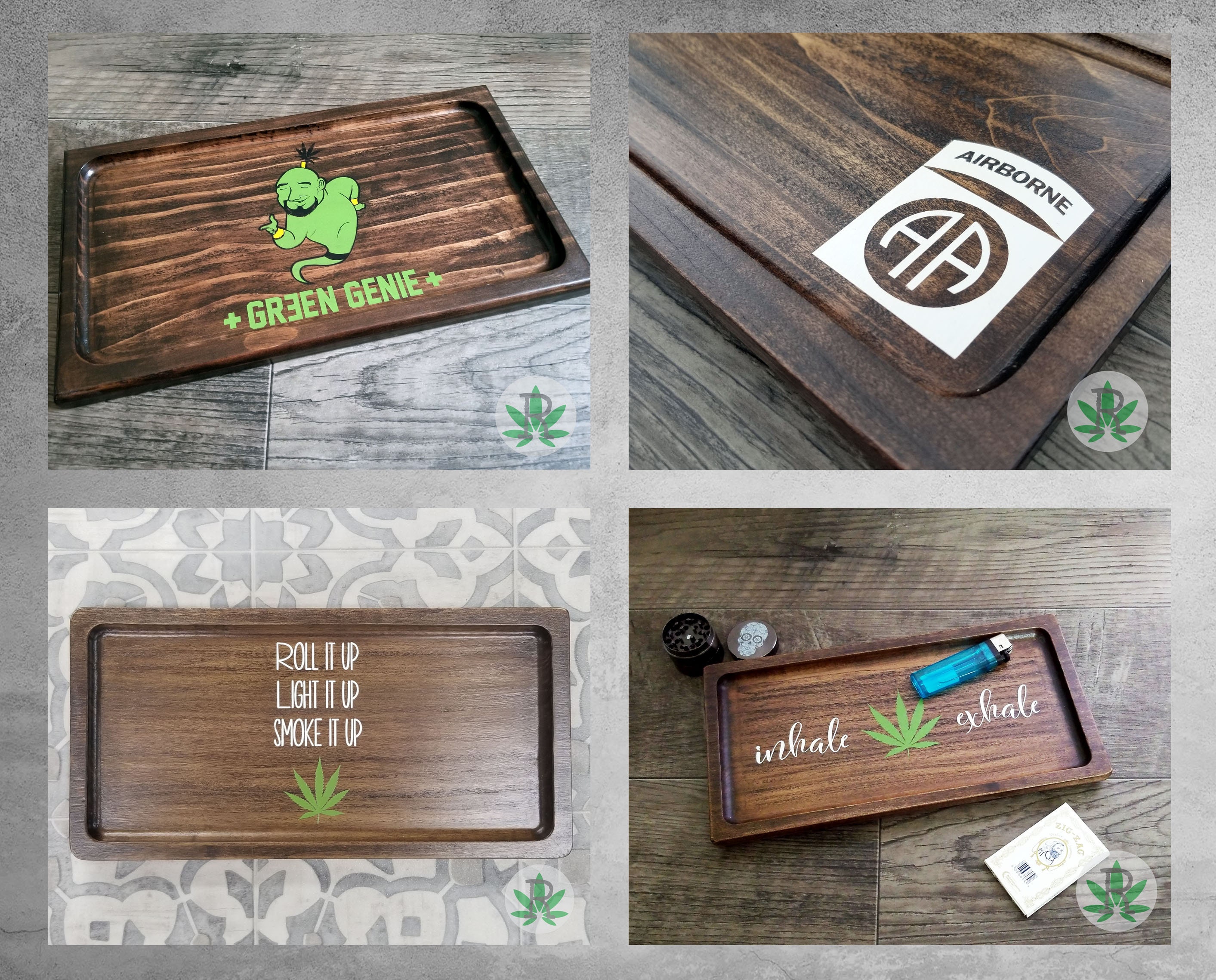 Personalized Wood Rolling Tray Custom Weed Tray Marijuana Etsy