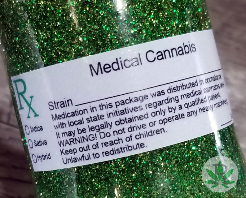 MMJ Glass Stash Jar Dry Erase Medical Marijuana Label 420 Etsy