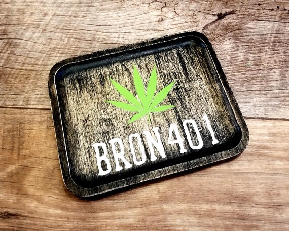 Custom Wood Rolling Tray Personalized Tray Marijuana Leaf Etsy etsy