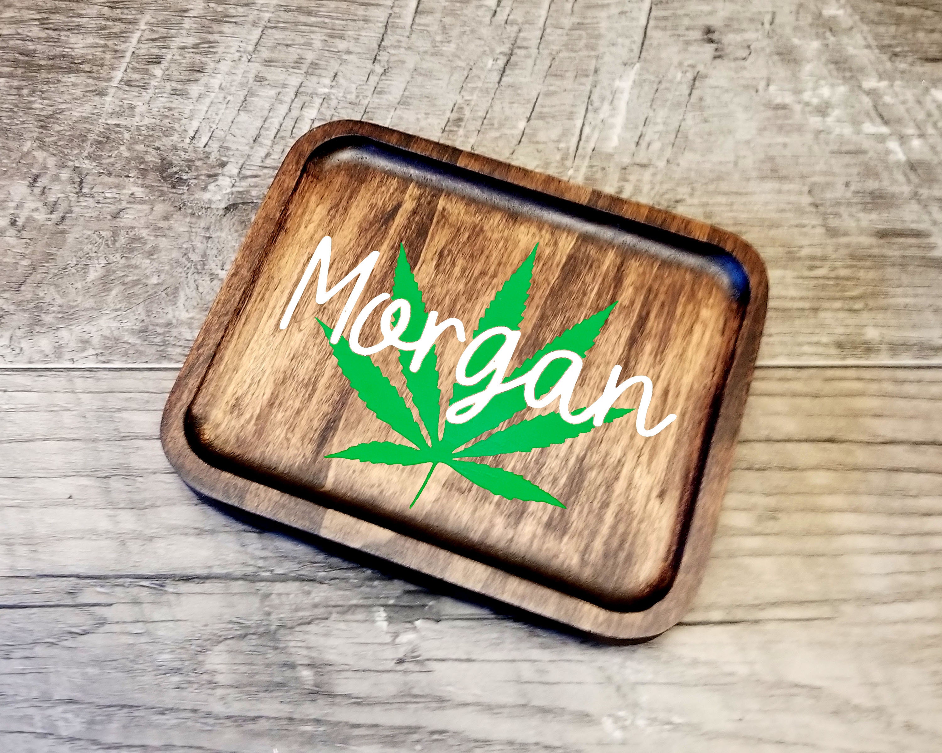 Personalized Wood Rolling Tray Custom Weed Tray Marijuana Etsy