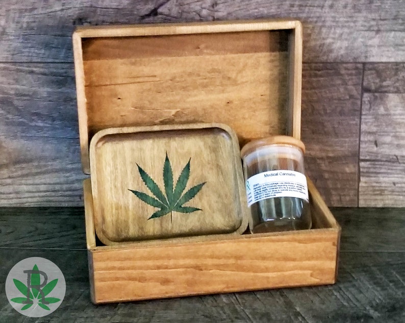 Light Wood Rolling Tray Marijuana Leaf Tray Cannabis Leaf Etsy
