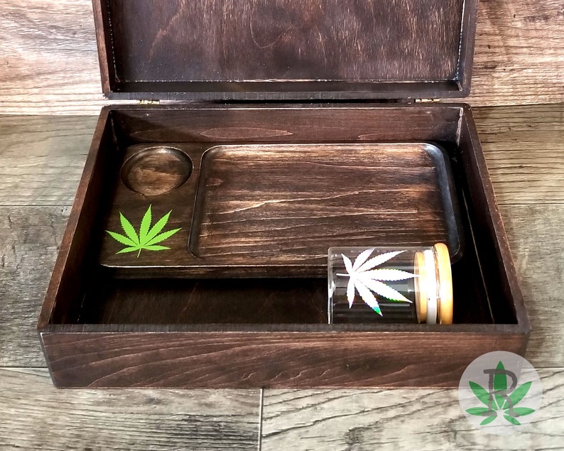 Complete Smoker Gift Set includes Wood Stash Box Wood Rolling Etsy