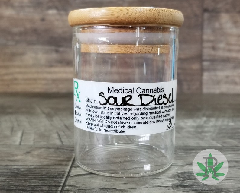 MMJ Glass Stash Jar Dry Erase Medical Marijuana Label 420 Etsy
