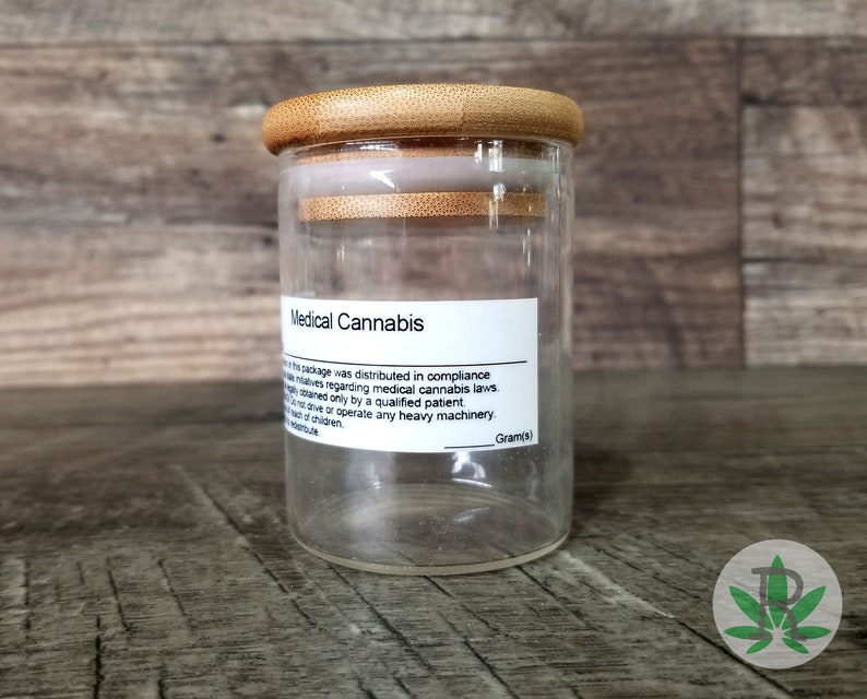 MMJ Glass Stash Jar Dry Erase Medical Marijuana Label 420 Etsy
