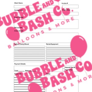 Balloon Order Form