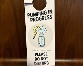 Pumping Door knob tag  [Digital File/ Instant Download]