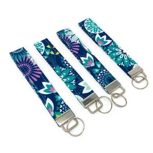 Key Fob, Blue, Turquoise, Keychain, Wristlet, Keyfob, Key Chain, Key Lanyard, Wrist, Key, Wristlet
