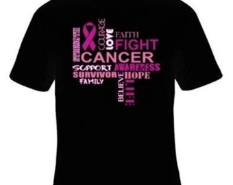 Gift Cancer Fight T-Shirt, Cancer T-Shirt, Unisex T-Shirt, Cancer Awareness T-Shirt, Woman T-Shirt, Man T-Shirt, Short Sleeve Tee