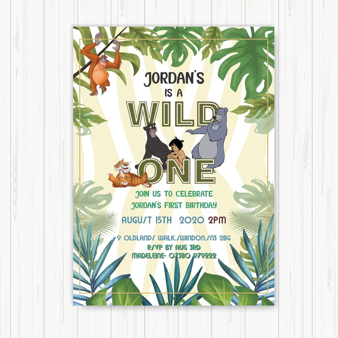Invitation the Jungle Book Digital Themed Birthday Invitation