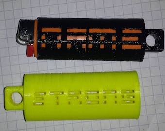 CUSTOM Bic Lighter Key chain Sleeve CUSTOM Lighter COVER designed Lighter Leash sleeve Compatible lighter case on a chain