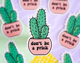 cactus sticker, succulent sticker, plant lover, plant sticker, plant mom gift, plant art, waterproof sticker, water bottle sticker, sticker