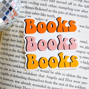 Book sticker, reader sticker, reader gift, reading gift, book lover sticker, bookstagram sticker, books sticker, book gift, bookish sticker image 1