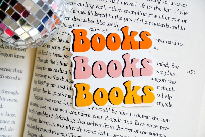 Book sticker, reader sticker, reader gift, reading gift, book lover sticker, bookstagram sticker, books sticker, book gift, bookish sticker image 1