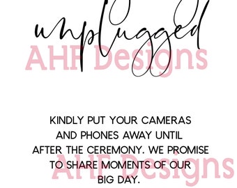 Unplugged Wedding SVG