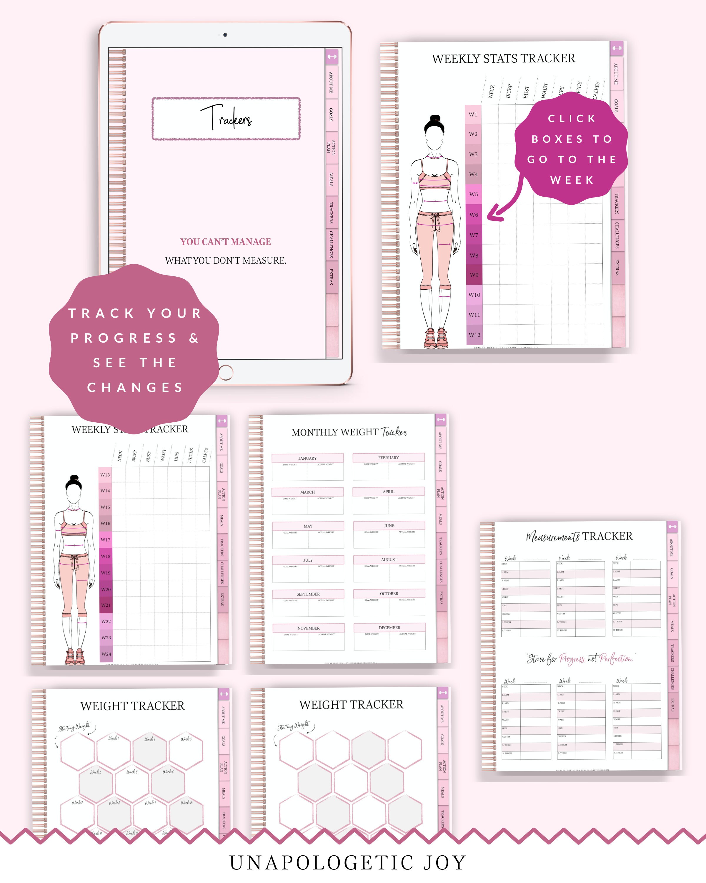 Digital Planner for Fitness Workout Planner Digital Etsy