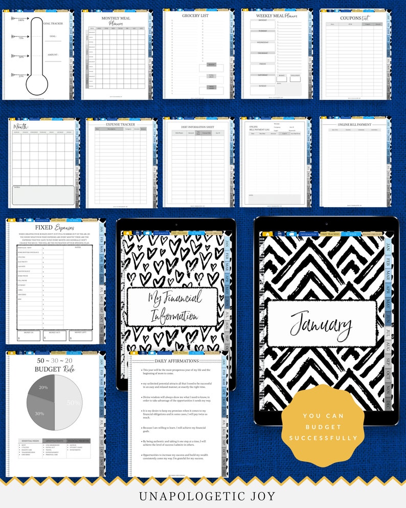Minimalist Budget Planner Digital Budget Planner Finance Etsy
