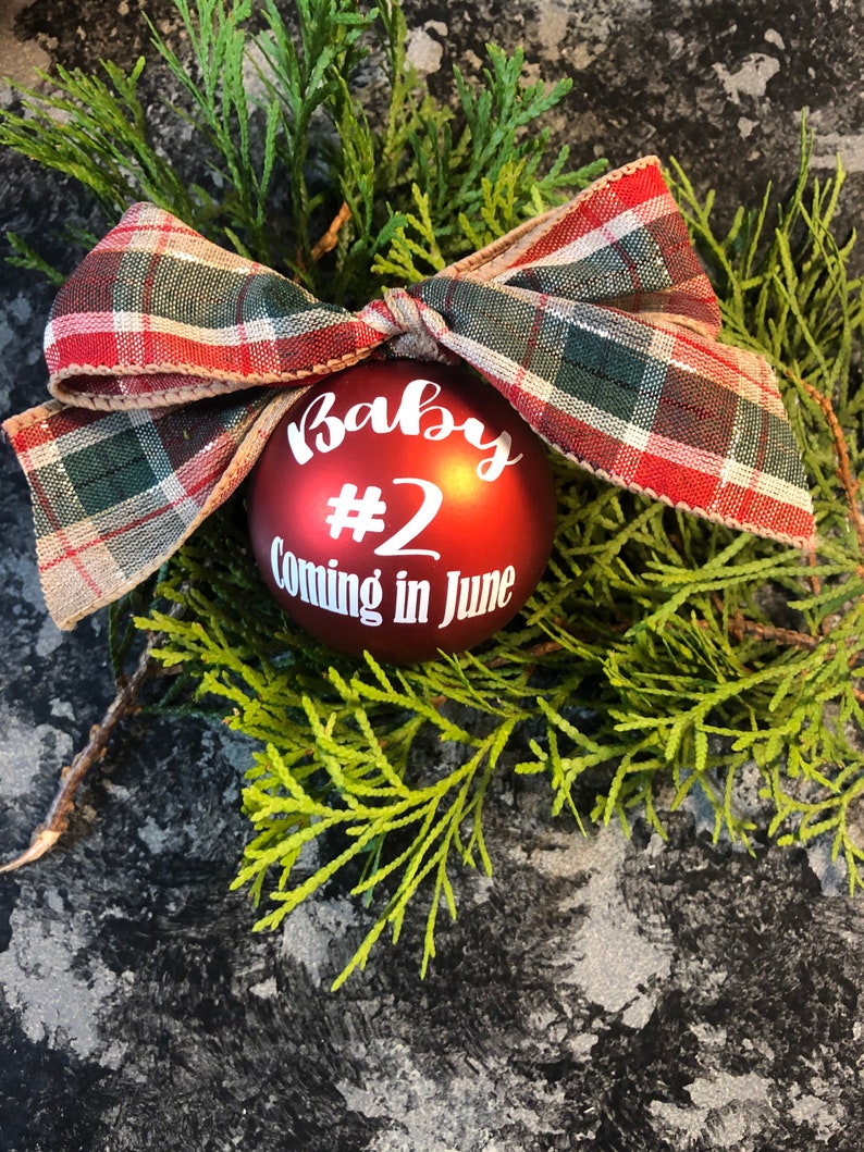 Christmas Ornament Baby Announcement 