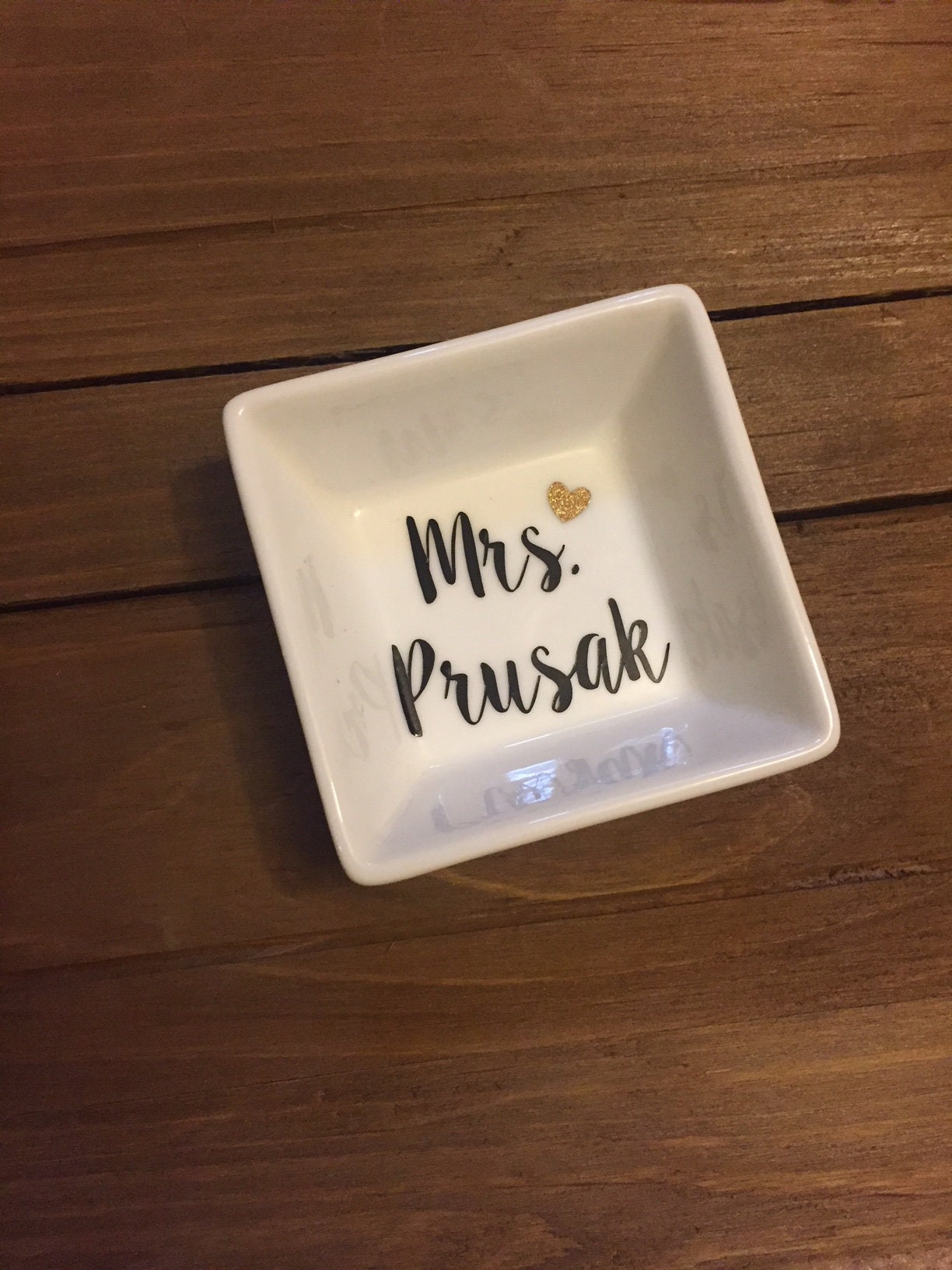 Personalized Ring Dish | Engagement Ring Dish | Engagement Gift | Wed…
