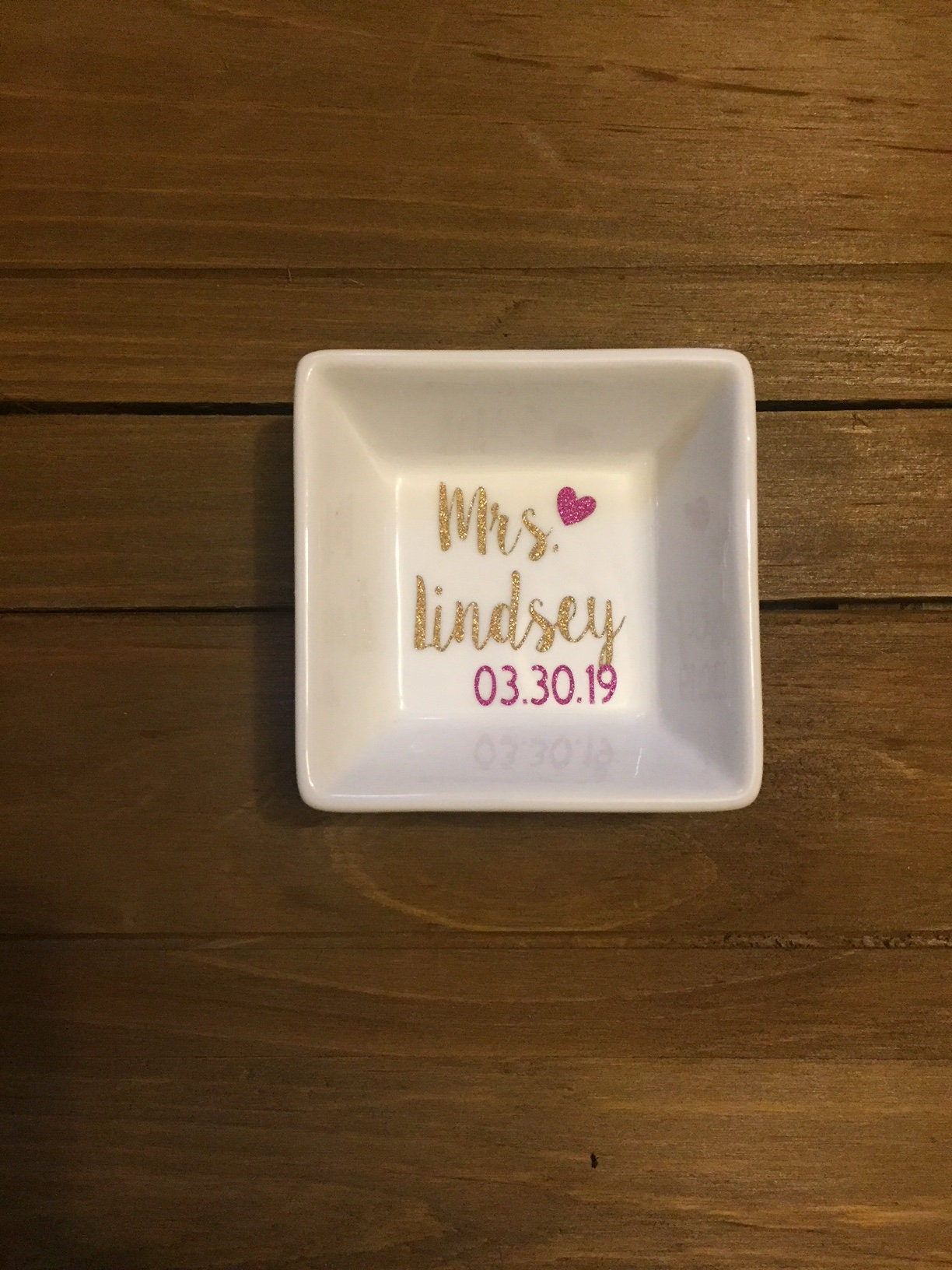 Personalized Ring Dish | Engagement Ring Dish | Engagement Gift | Wed…
