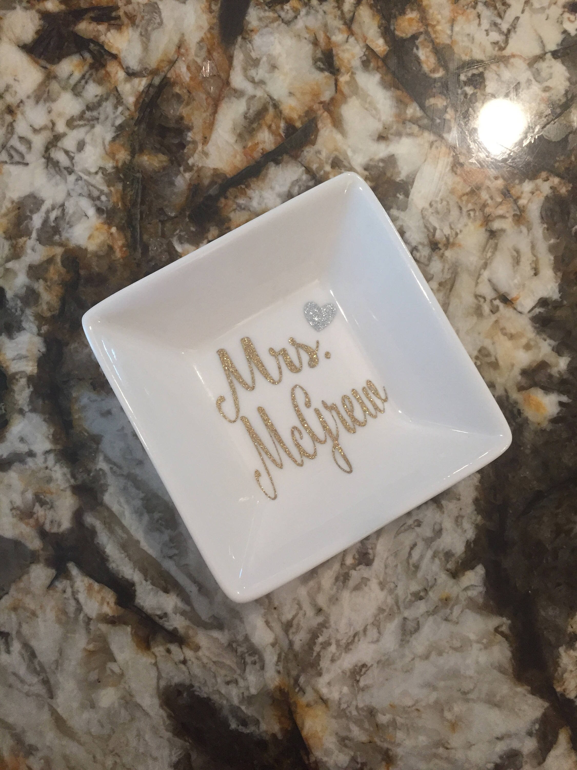 Personalized Ring Dish | Engagement Ring Dish | Engagement Gift | Wed…