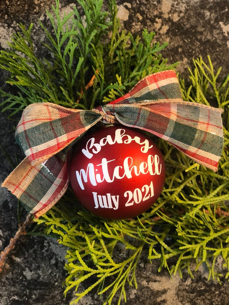 Baby Announcement Ornament Christmas Ornament Baby Etsy