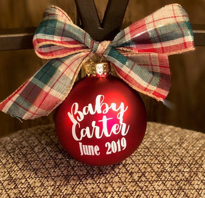 Baby Announcement Christmas Ornament 
