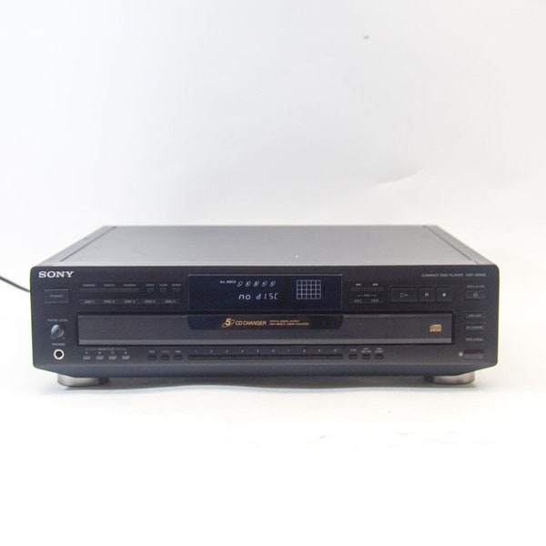 Sony CD player | 5 CD exchange carousel | CDP CE-505 | vintage 90's