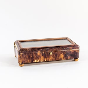 Antique spoon box | tortoiseshell | Mirrored inlay | Early 19th century