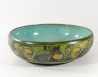 Antique bowl | Plateel | Pottery Rembrandt Nijmegen | Signed | 1930&#39;s