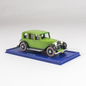 TinTin car model | 1/43 | Mitsuhirato&#39; green limo | The Blue Lotus | Original box and certificate | Atlas Edition