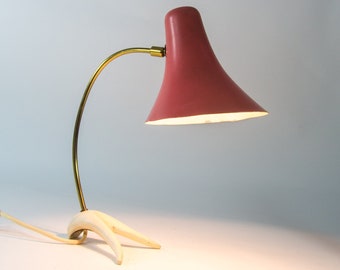 Lampe de table du milieu du siècle | base de pattes d’oie | Cosack Leuchten | millésime des années 50