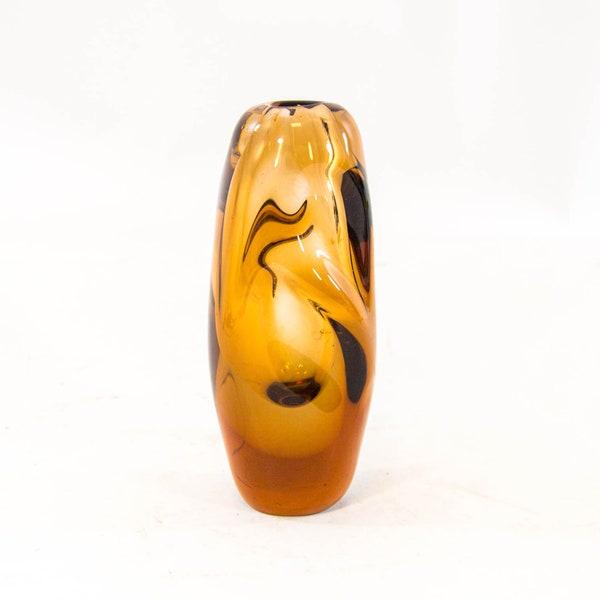 Skrdlovice vase | Curved glass |  Emanuel Beranek design | vintager 50's