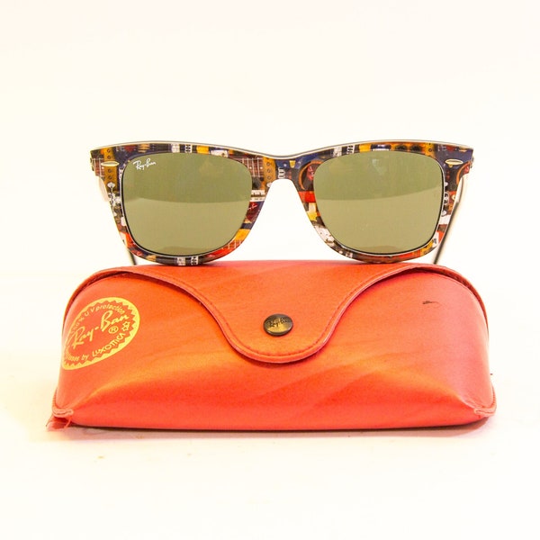 Ray Ban Wayfarer | RB2140| Seltsame Drucke | Sonderserie Nr. 9| Gitarrendruck