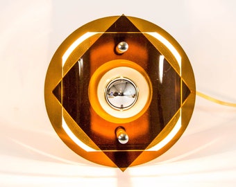Midcentury Herda wall lamp | Smoked acrylic | vintage 70&#39;s