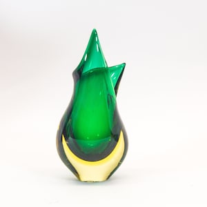 Murano Sommerso vase | Curvy shape | brown and yellow glass | vintage 60&#39;s