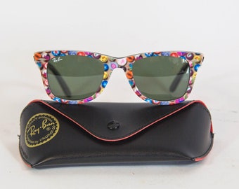 Ray Ban Wayfarer | RB2140| Weird Prints | Special Series #4| Colorful button print | WEIRD!