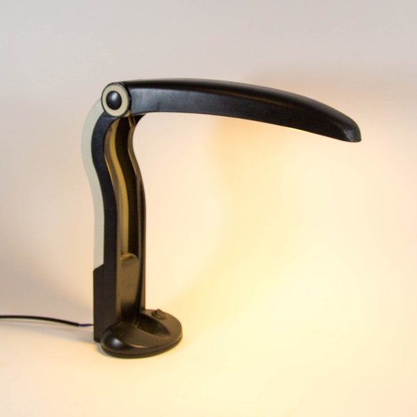 Vintage Toucan desk lamp | H.T. Huang | Black and white | Vintage 80's