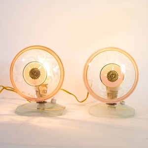 Midcentury table lamp | Italian design | Fontana Arte style | vintage 50&#39;s| SET OF 2