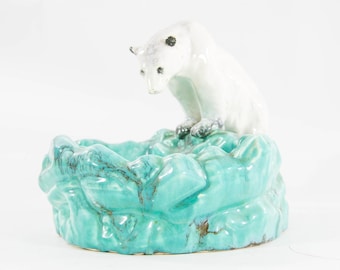 Art Deco sculpture | Ditmar Urbach | Polar bear | vintage 30&#39;s | Cigar ashtray