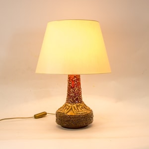 Vintage ceramic table lamp | Danish design | Fat lava ceramics | Vintage 60's