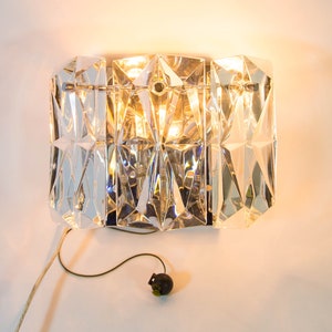 Kinkeldey Germany | flush-mounted wall lamp | crystal glass | Vintage 70's