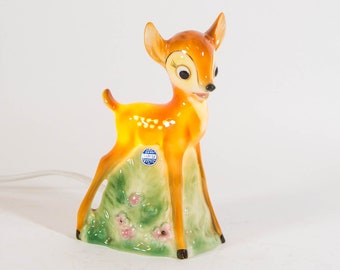 Porcelain Bambi lamp | Goebel for Disney | vintage 50's